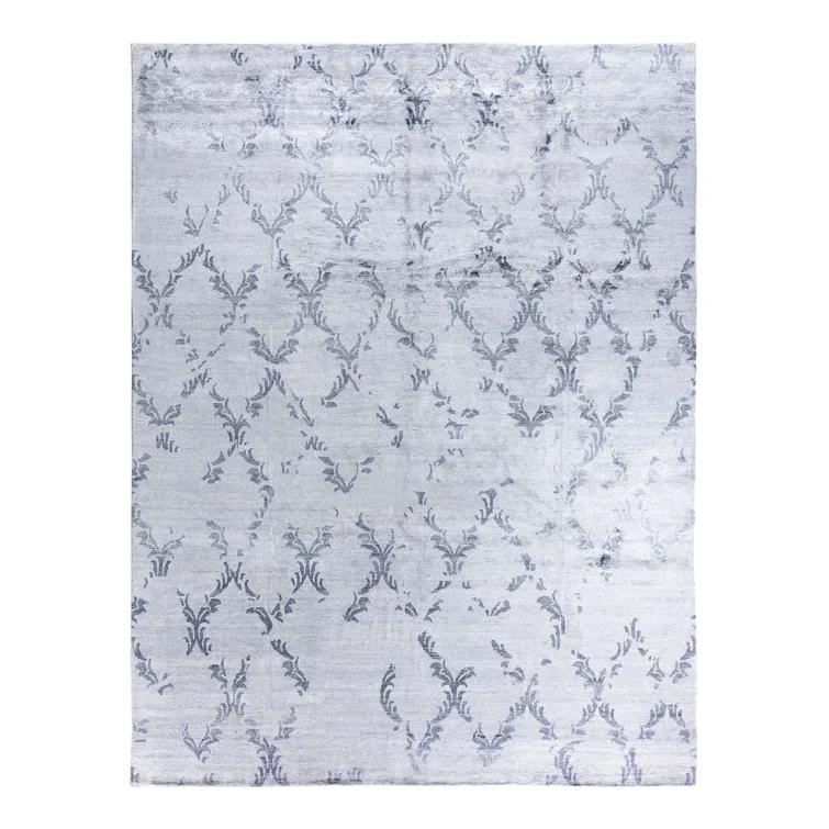 Solo Rugs One-of-a-Kind Rectangle 9' X 11'9" New Age Silk Area Rug Gray