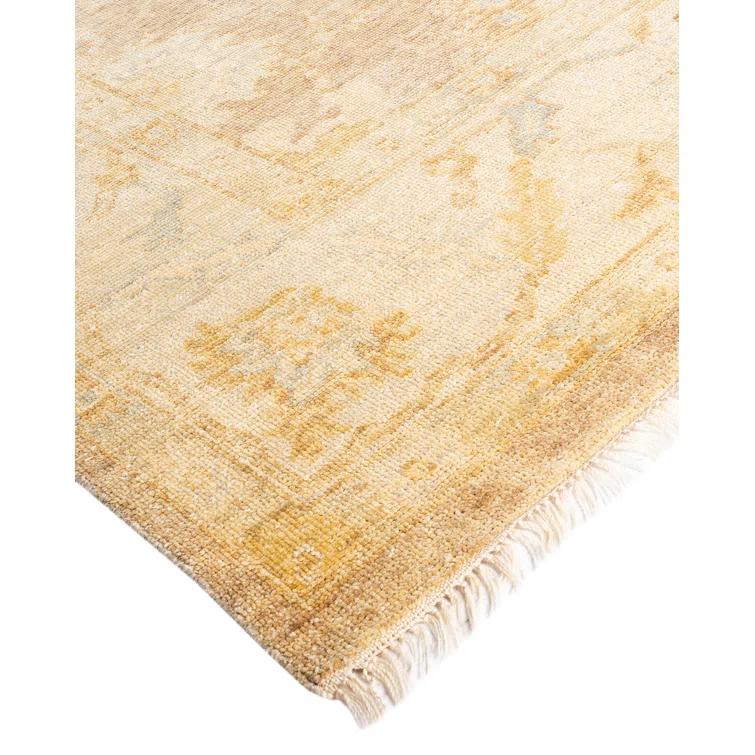 Oushak One-of-a-Kind Hand-Knotted Area Rug - Beige, 8' 3" x 10' 4"