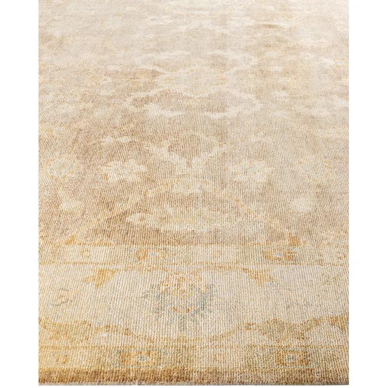 Oushak One-of-a-Kind Hand-Knotted Area Rug - Beige, 8' 3" x 10' 4"