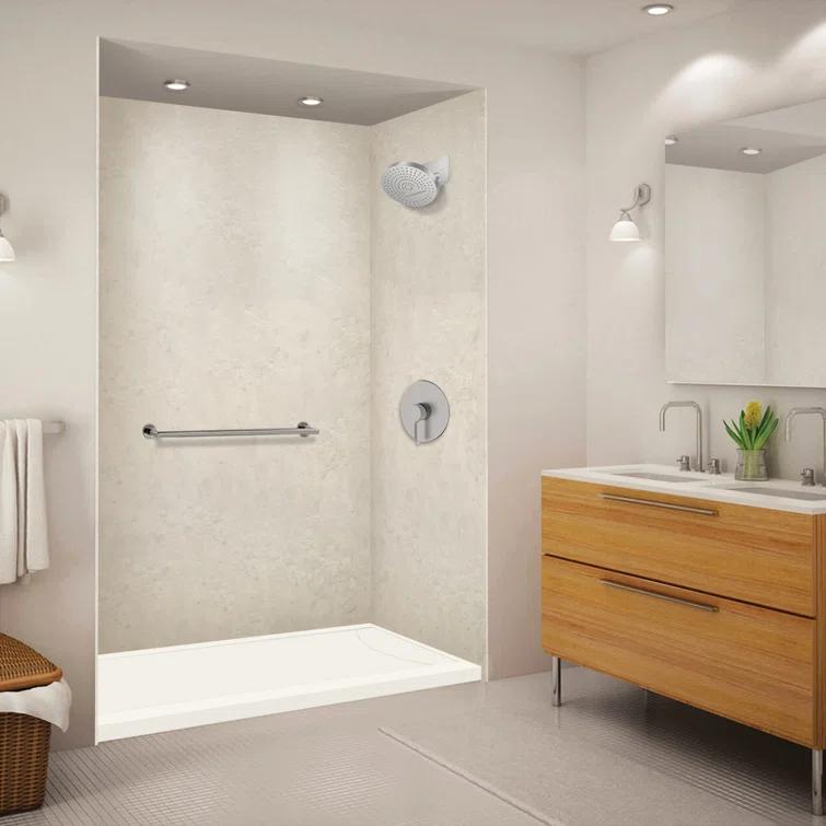 Transolid Transolid 60-in x 32-in Cast Solid Surface Tub Replacement Base Linear FSLB6032R-02