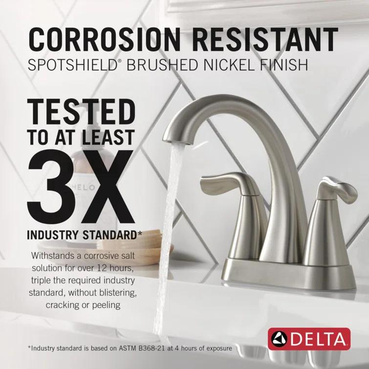 Arvo Centerset Bathroom Faucet with Drain Assembly, 2-handle Bathroom Sink Faucet