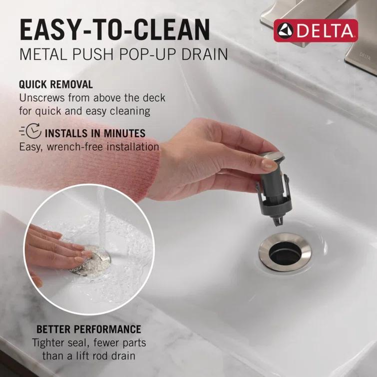 Arvo Centerset Bathroom Faucet with Drain Assembly, 2-handle Bathroom Sink Faucet