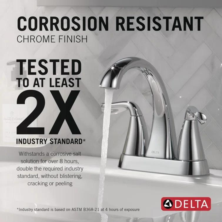 Arvo Centerset Bathroom Faucet with Drain Assembly, 2-handle Bathroom Sink Faucet