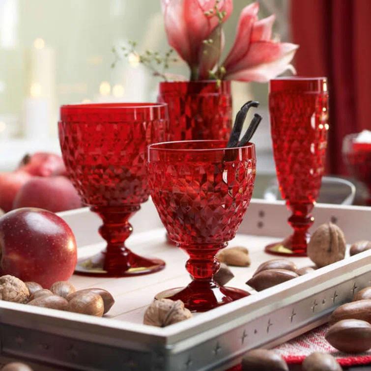 Villeroy & Boch Villeroy & Boch Boston Colored Lead Free Crystal Goblet Set (Set of 4)