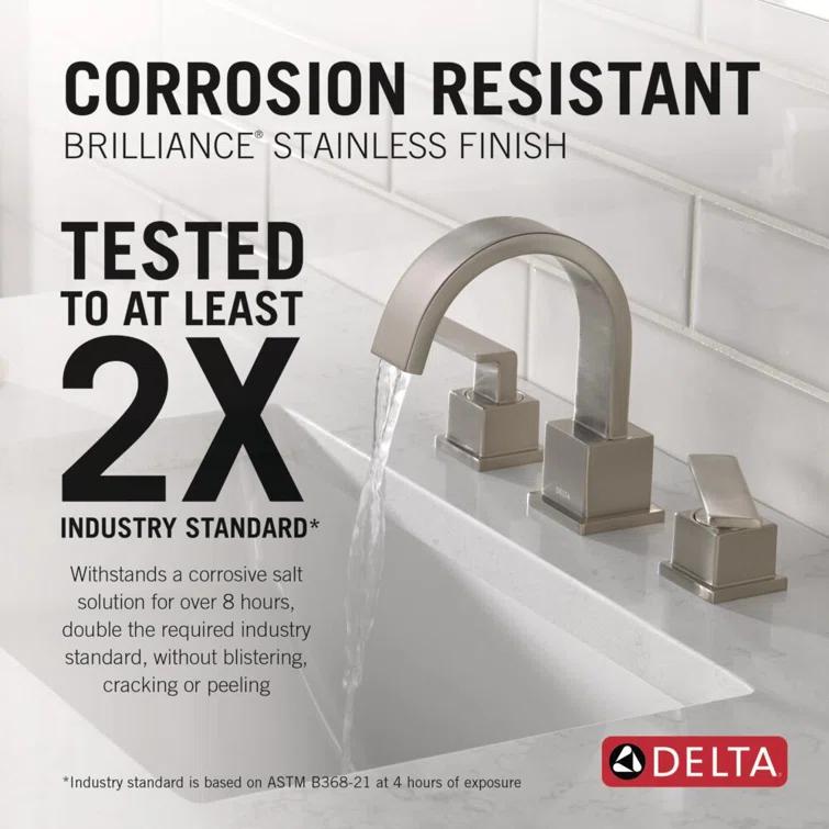 Vero Widespread Bathroom Faucet 3 Hole, 2-handle Bathroom Sink Faucet with Drain Assembly