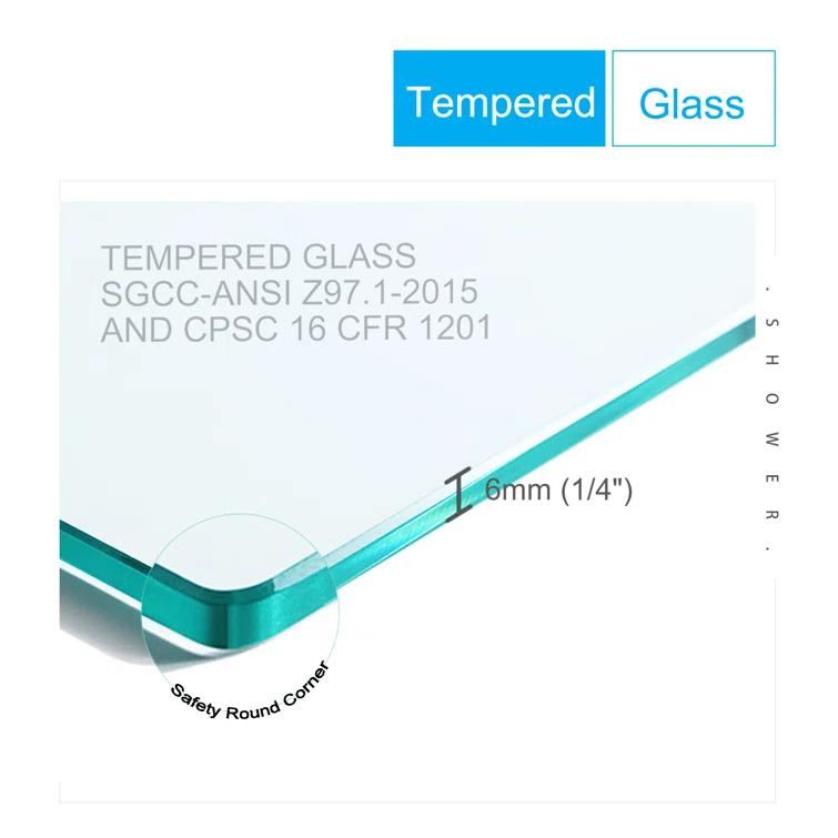 Bathtub Bypass Shower Door, Sliding Door, With 1/4" Tempered Glass