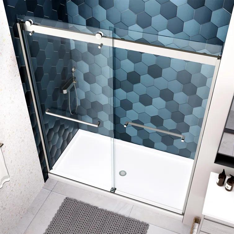 Bathtub Bypass Shower Door, Sliding Door, With 1/4" Tempered Glass