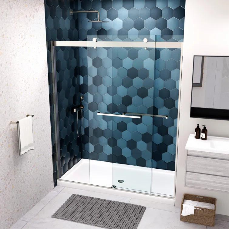 Bathtub Bypass Shower Door, Sliding Door, With 1/4" Tempered Glass