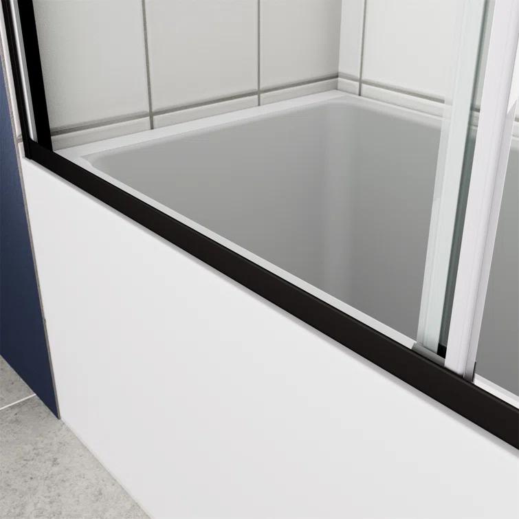 Bathtub Bypass Shower Door, Sliding Door, With 1/4" Tempered Glass