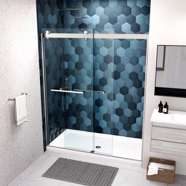 Bathtub Bypass Shower Door, Sliding Door, With 1/4" Tempered Glass