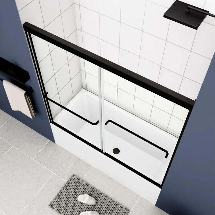 Bathtub Bypass Shower Door, Sliding Door, With 1/4" Tempered Glass
