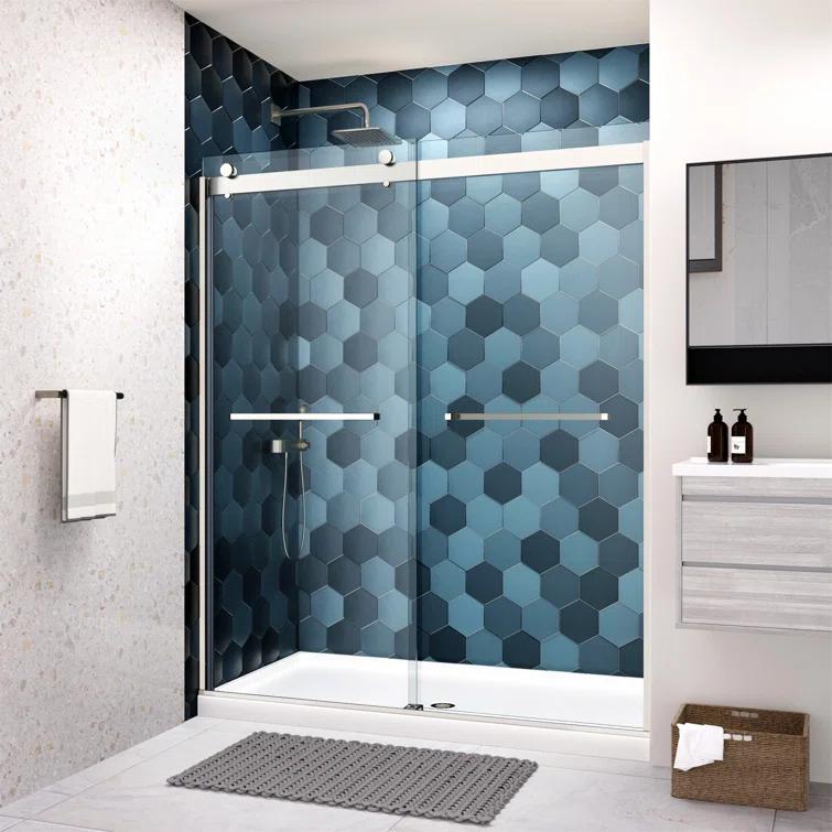 Bathtub Bypass Shower Door, Sliding Door, With 1/4" Tempered Glass