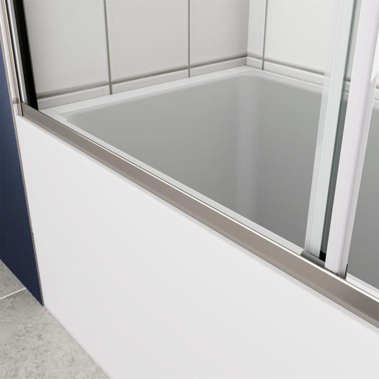 Bathtub Bypass Shower Door, Sliding Door, With 1/4" Tempered Glass