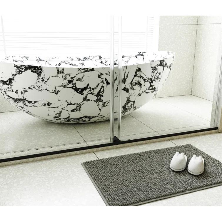 Dimorphos 56-60"W x 76"H Frameless Double Sliding Shower Door with 10mm Tempered Glass Door 11DD161822LL