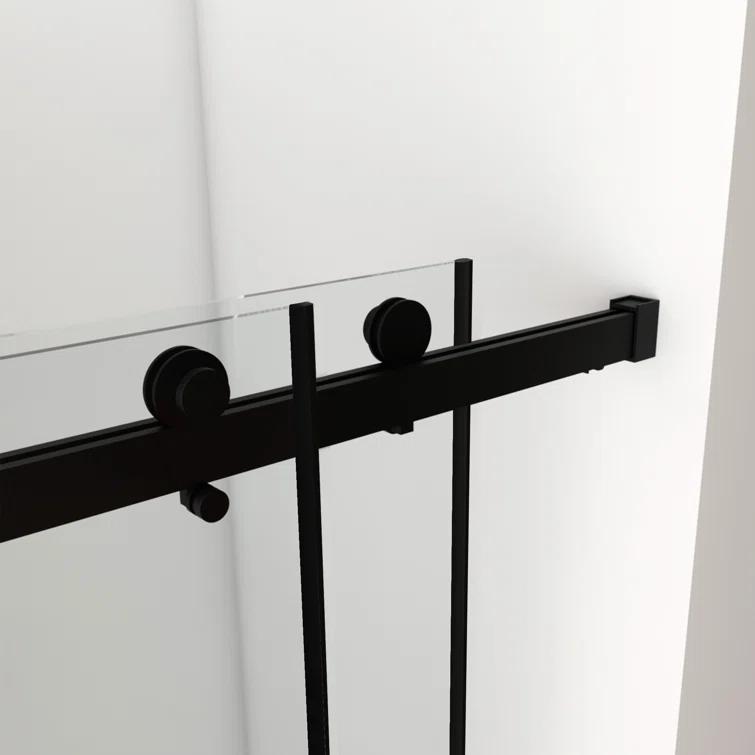 LOONGFIELD ASTARQ-W2011S00002 56"-60"W X 70"H Frameless Shower Door, Double Sliding Shower Door, 5/16"(8Mm) Laminated Glass Premium Tempered Glass Shower Enclosure,Double Side Easy Clean Coat Finished With Buffer