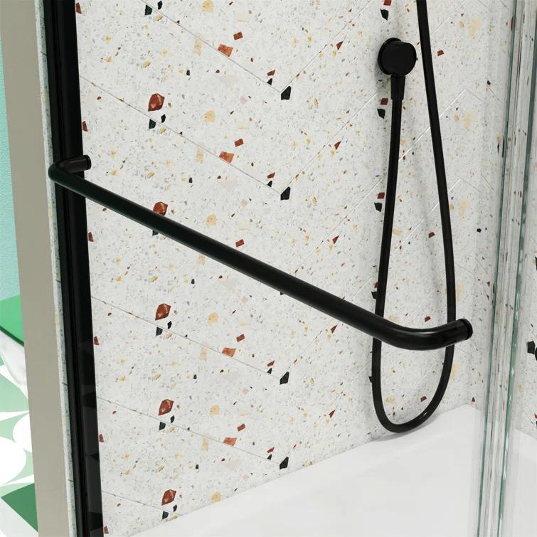 Bathtub Bypass Shower Door, Sliding Door, With 1/4" Tempered Glass