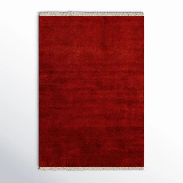 Clio Hand Loomed Wool Red Rug