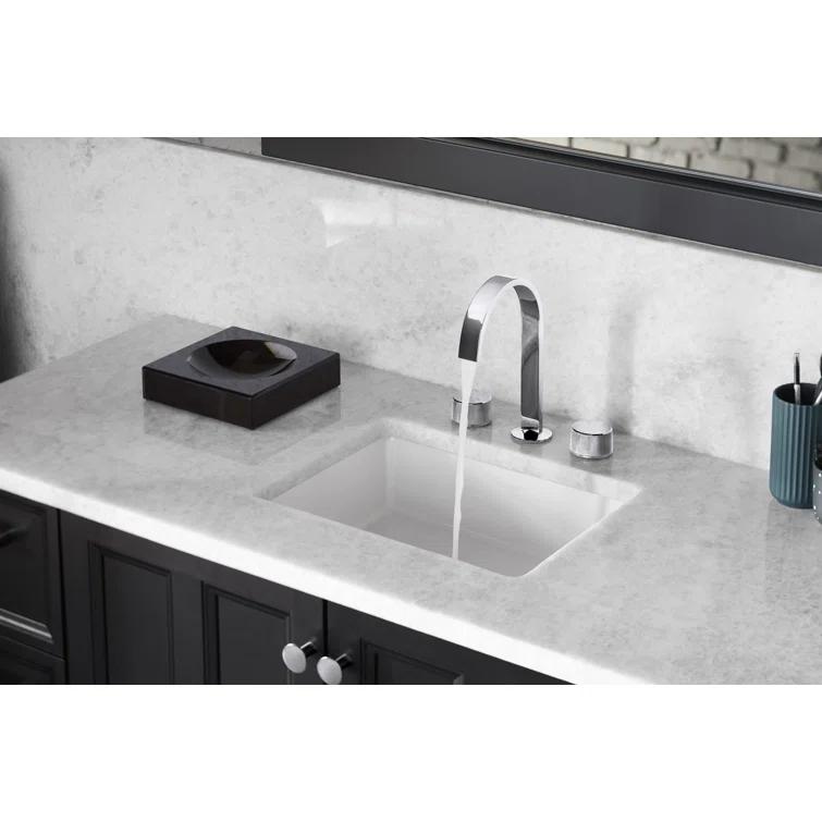 Verticyl Rectangular Undermount Bathroom Sink with Overflow