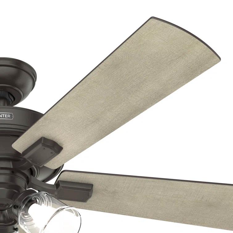Crestfield 52" 5 - Blade Standard Ceiling Fan with Lights and Remote