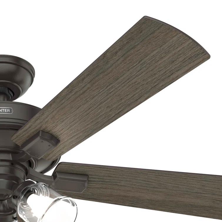Crestfield 52" 5 - Blade Standard Ceiling Fan with Lights and Remote