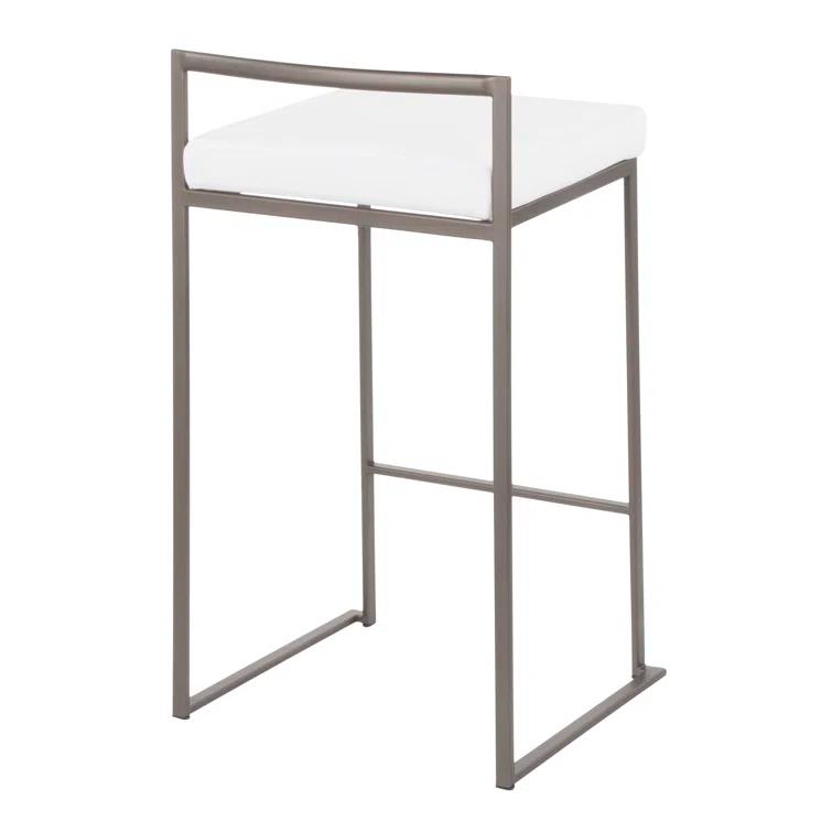 Derik Upholstered Stool with Metal Frame
