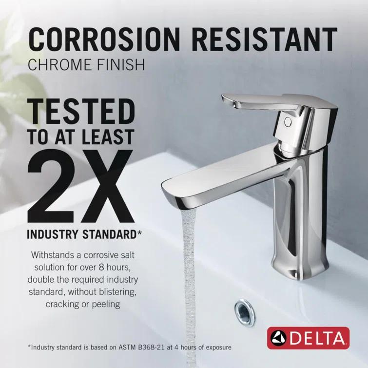 Modern Single Hole Bathroom Faucet with Drain Assembly, Single Handle Bathroom Sink Faucet