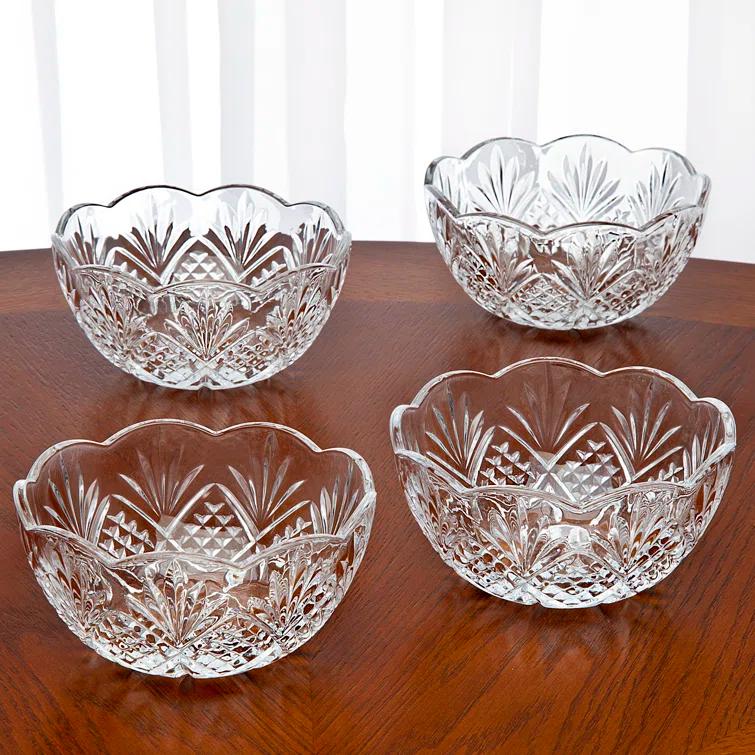 Godinger Silver Art Co Dublin Crystal Dessert Bowls 3.5oz Set (Set of 4)