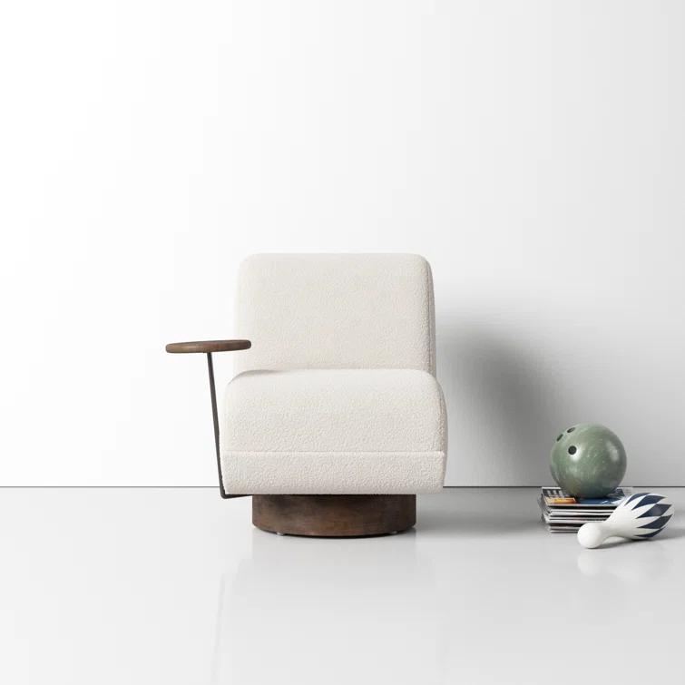 Bodi Upholstered Swivel Slipper Chair