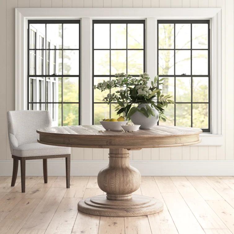Dadeville Pine Round Solid Wood Dining Table