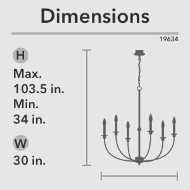 Hunter Southcrest 6 Light Chandelier Ceiling Light Fixture