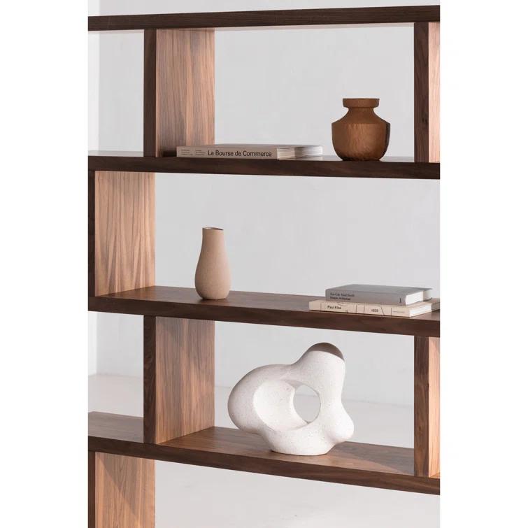 Modern Staggered Bookshelf (63")