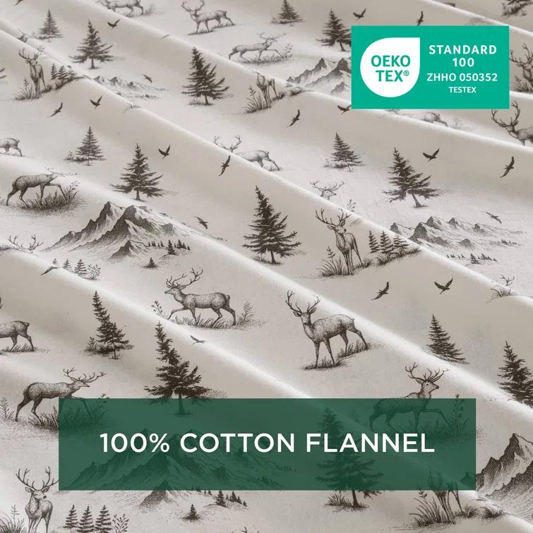Woolrich 100% Cotton Flannel Sheet Set