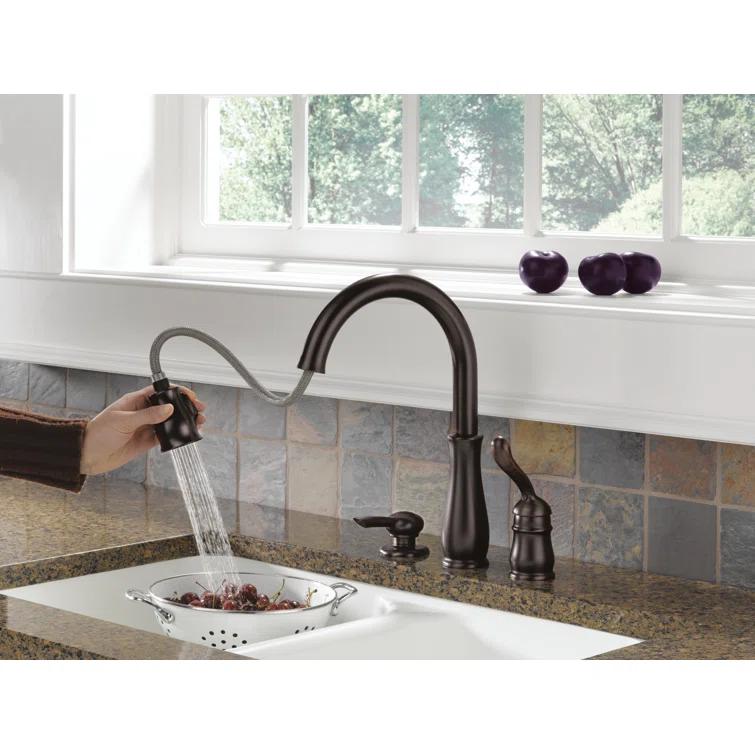 Leland Pull Down Sprayer Kitchen Sink Faucet, Single Handle Kitchen Faucet