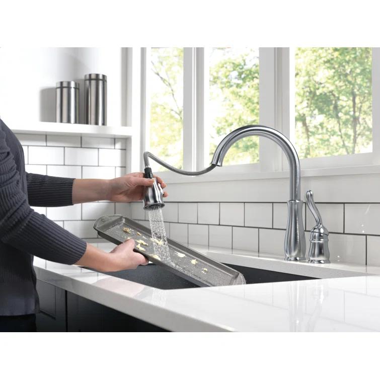Leland Pull Down Sprayer Kitchen Sink Faucet, Single Handle Kitchen Faucet