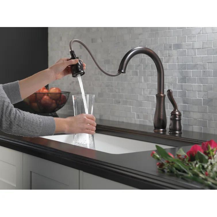 Leland Pull Down Sprayer Kitchen Sink Faucet, Single Handle Kitchen Faucet