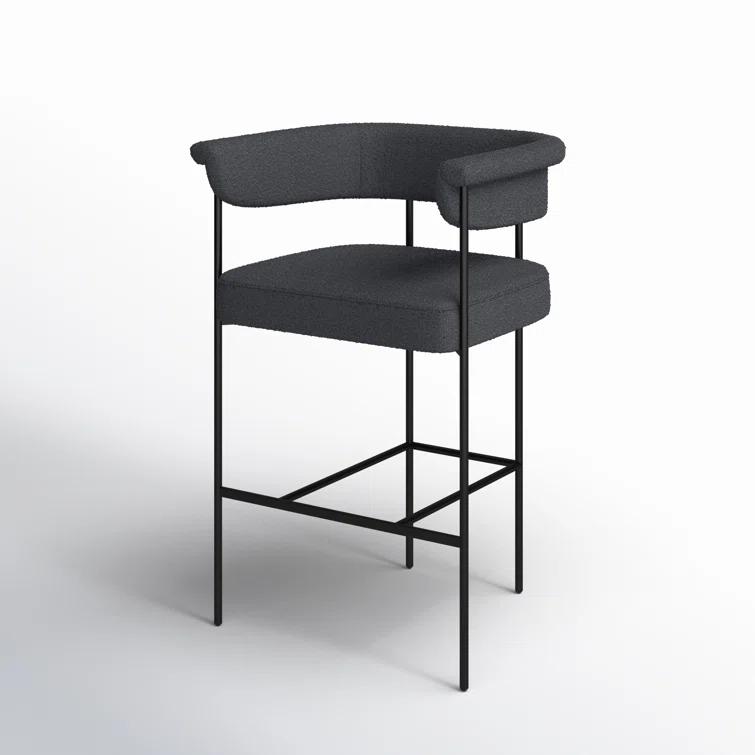 Kyleigh Bar Stool - Slate Boucle