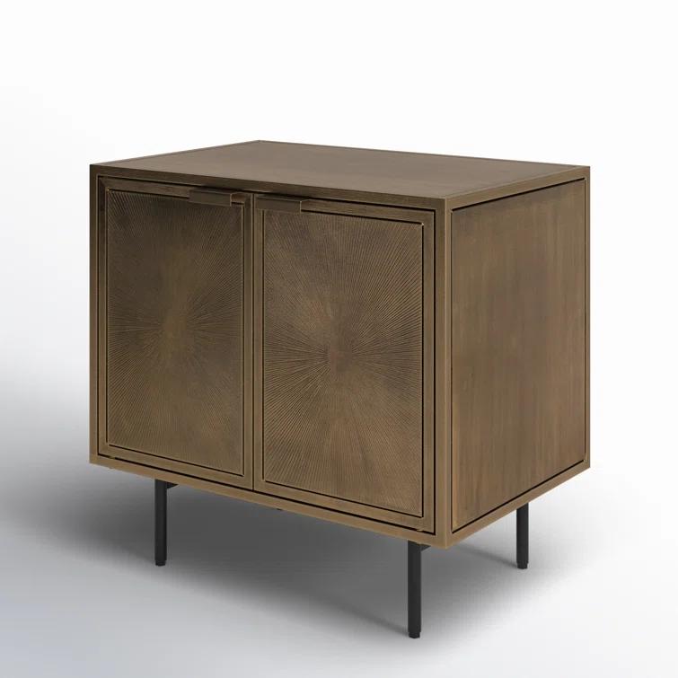 Argonaut Metal Cabinet Nightstand (25")