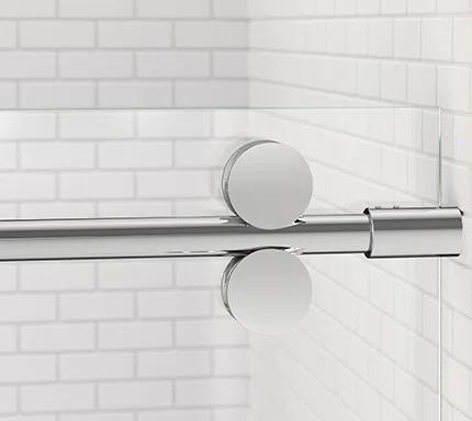 Vinesse 57" W x 76" H Single Sliding Frameless Shower Door