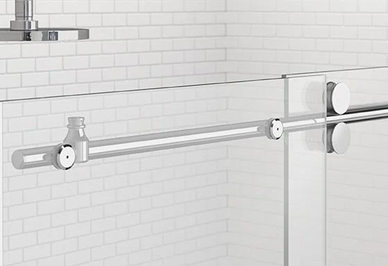 Vinesse 57" W x 76" H Single Sliding Frameless Shower Door