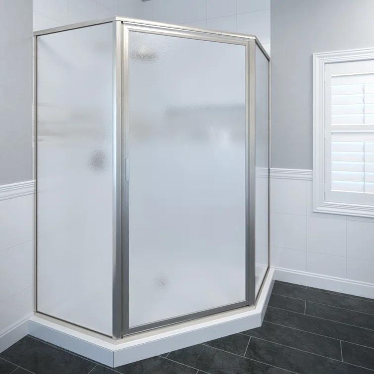 Deluxe 61.5'' W 68.625'' H Framed Neo-angle Reversible Shower Enclosure