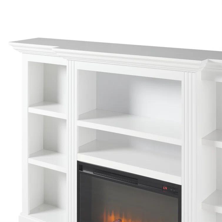 Red Barrel Studio® Traditional 70” Mantel Fireplace with Open Shelving