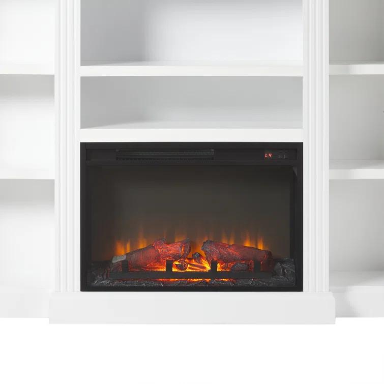 Red Barrel Studio® Traditional 70” Mantel Fireplace with Open Shelving