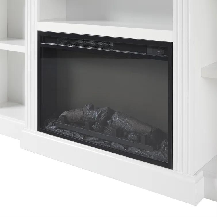 Red Barrel Studio® Traditional 70” Mantel Fireplace with Open Shelving