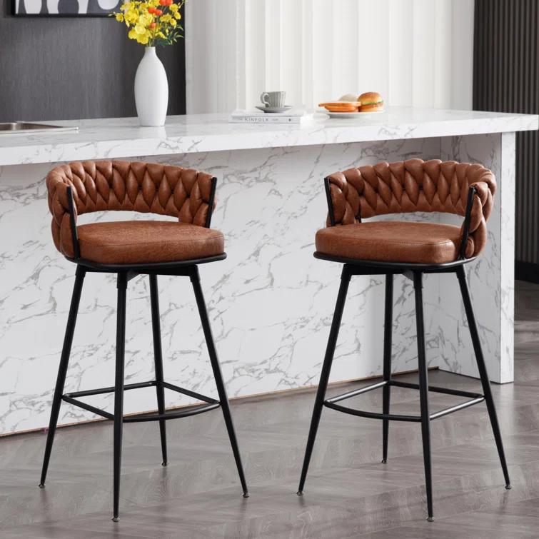 Kymberlynn Swivel Bar Stool (Set of 2)