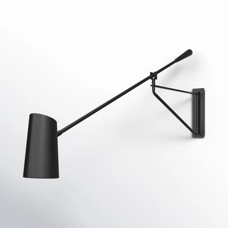 Eros Single Light Steel Dimmable LED Swing Arm Sconce