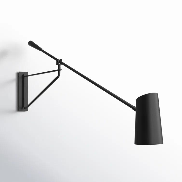Eros Single Light Steel Dimmable LED Swing Arm Sconce
