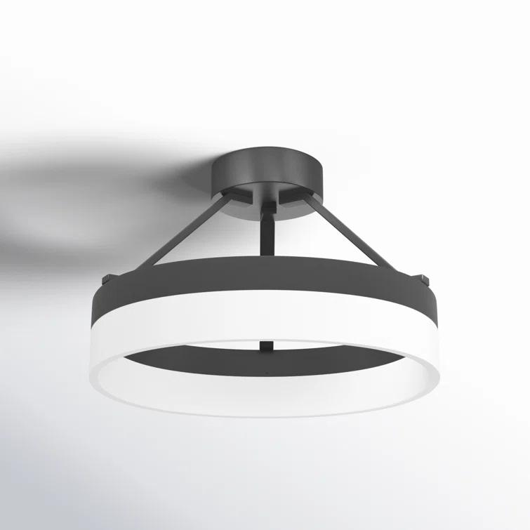 Danica Single Light Acrylic LED Semi Flush Mount