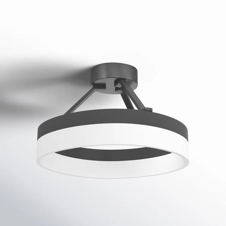 Danica Single Light Acrylic LED Semi Flush Mount