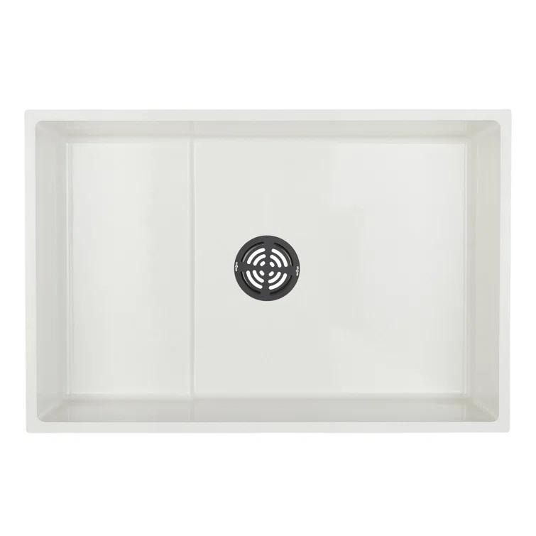 Signature Hardware Linwald 36" Free Standing Single Basin Stone Composite Dog Washing Station