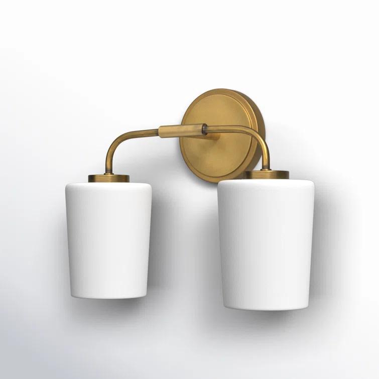 Fitz 2 Light Frosted Dimmable Vanity Light
